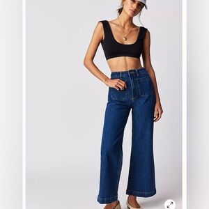 ROLLA’S High Rise Wide Leg Sailor Jeans size 30 (Aussie 12) Dark Denim